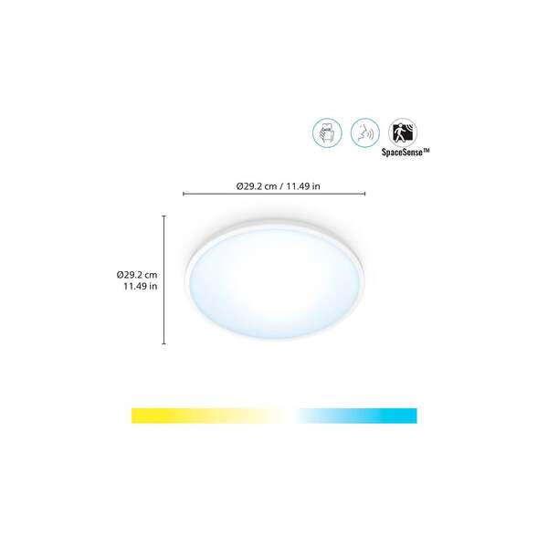 Wiz Wiz Superslim Plafón Led Cct ø29cm Blanco 