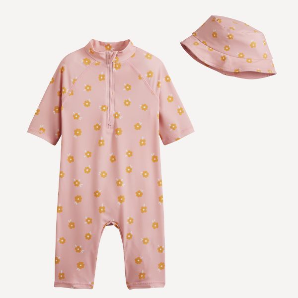  La Redoute Collections La Redoute Collections Bañador De 1 Pieza Con Estampado Floral Con Gorrito. Talla 86 Cm (2 Años). Color 