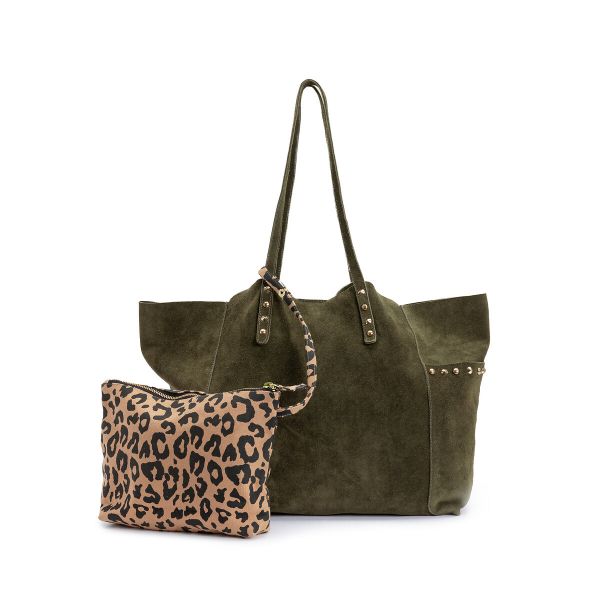  La Redoute Collections La Redoute Collections Bolso Tote De Piel Suave, Monedero Con Estampado De Leopardo. Talla Talla única. Color 