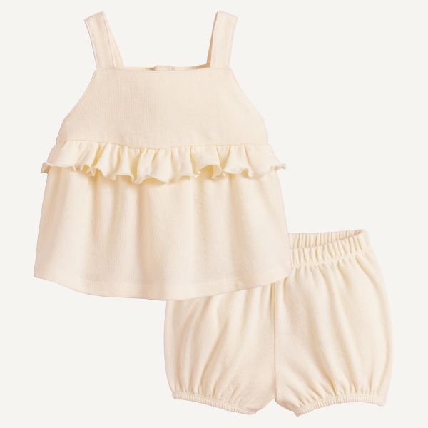  La Redoute Collections La Redoute Collections Conjunto De Camiseta De Tirantes Y Short, Para Ceremonia, De Suave Jersey. Talla 74 Cm (12 Meses). Color 