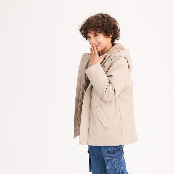  La Redoute Collections La Redoute Collections Cortavientos Con Forro De Borreguito Y Capucha. Talla 150 Cm (12 Años). Color 