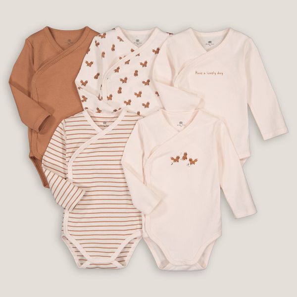  La Redoute Collections La Redoute Collections Lote De 5 Bodies De Recién Nacido De Manga Larga. Talla 74 Cm (12 Meses). Color 