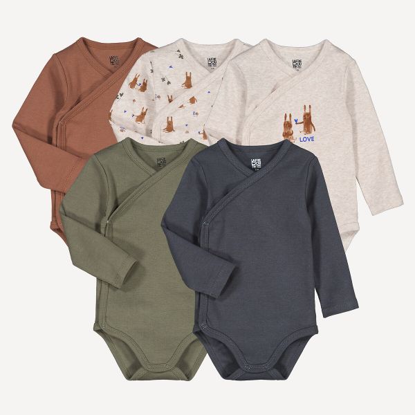  La Redoute Collections La Redoute Collections Lote De 5 Bodies De Recién Nacido De Manga Larga. Talla 60 Cm (3 Meses). Color 