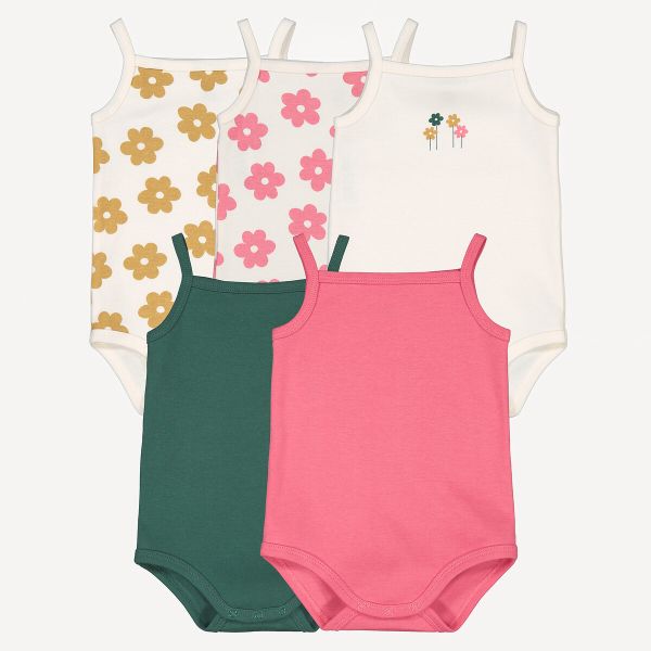  La Redoute Collections La Redoute Collections Lote De 5 Bodis Con Tirantes Finos Y Motivos Florales. Talla 94 Cm (3 Años). Color 