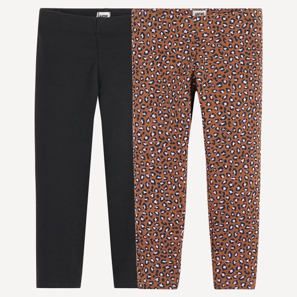  La Redoute Collections La Redoute Collections Lote De 2 Leggings Con Estampado Animal Y Negro Liso. Talla 102 Cm (4 Años). Color 