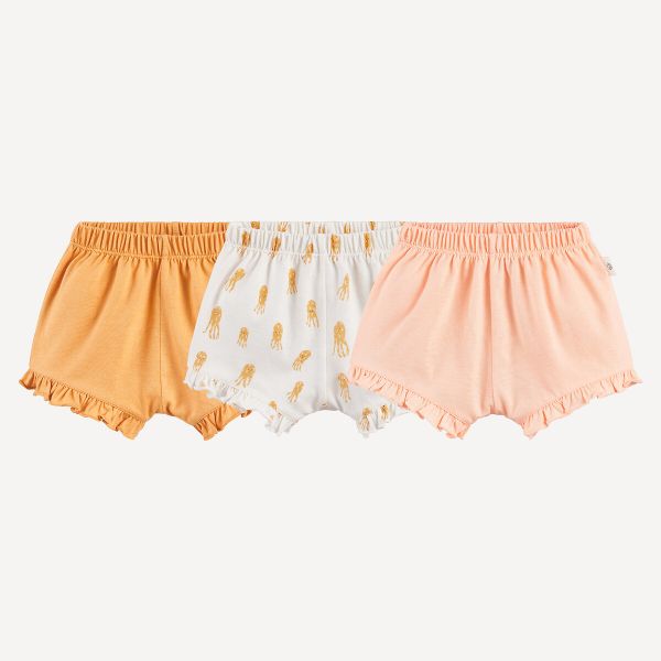  La Redoute Collections La Redoute Collections Lote De 3 Shorts Con Volantes, Estampado De Pulpos. Talla 86 Cm (2 Años). Color 