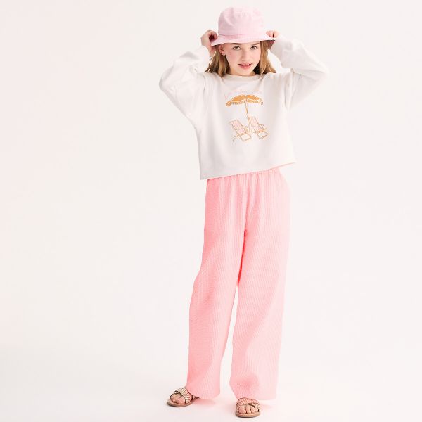  La Redoute Collections La Redoute Collections Pantalón Ancho, Cintura Elástica, Estampado A Rayas. Talla 108 Cm (5 Años). Color 