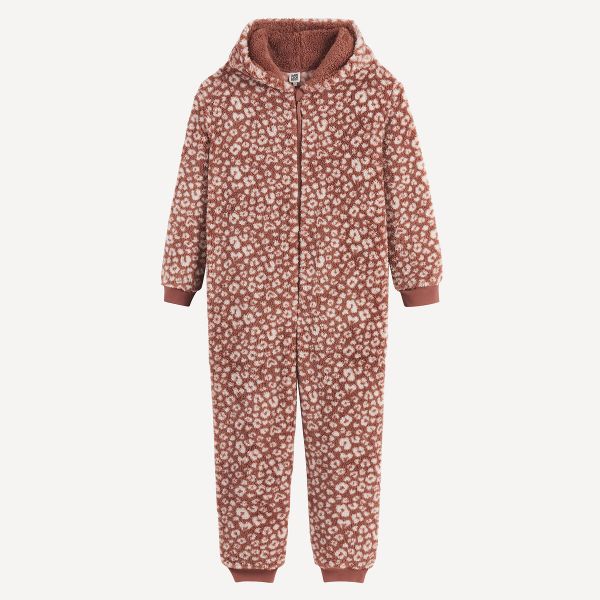  La Redoute Collections La Redoute Collections Sobrepijama De Forro Polar Con Capucha, Estampado De Leopardo. Talla 126 Cm (8 Años). Color 