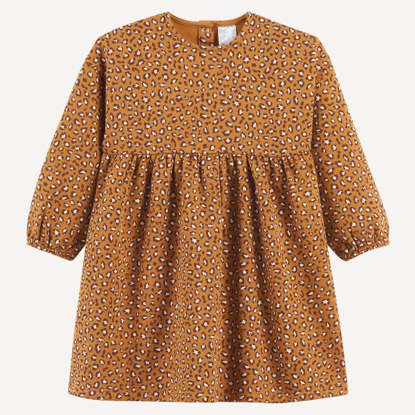  La Redoute Collections La Redoute Collections Vestido De Manga Larga De Felpa Con Estampado De Leopardo. Talla 86 Cm (2 Años). Color 