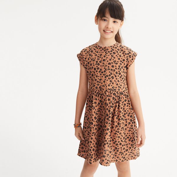  La Redoute Collections La Redoute Collections Vestido Evasé Con Estampado De Leopardo Sin Mangas. Talla 81 Cm (18 Meses). Color 