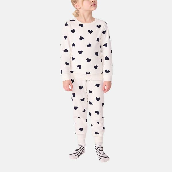  Petit Bateau Petit Bateau Pijama Infantil De Rizo De Algodón Con Estampado De Corazones. Talla 94 Cm (3 Años). Color 