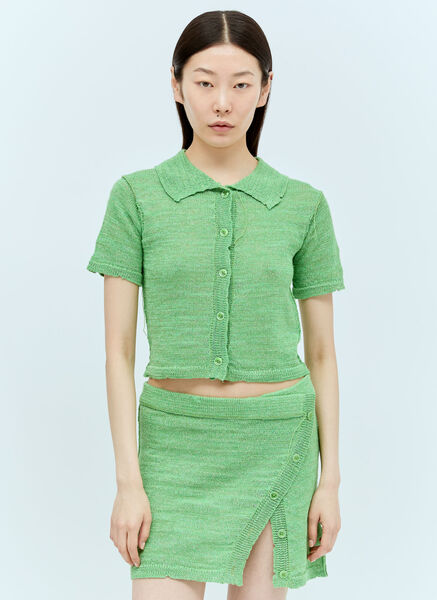  Acne Studios Acne Studios Cropped Cardigan - Frau Tops Green S 