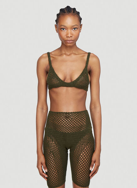  Isa Boulder Isa Boulder Explore Crochet Bra - Frau Tops Green S 