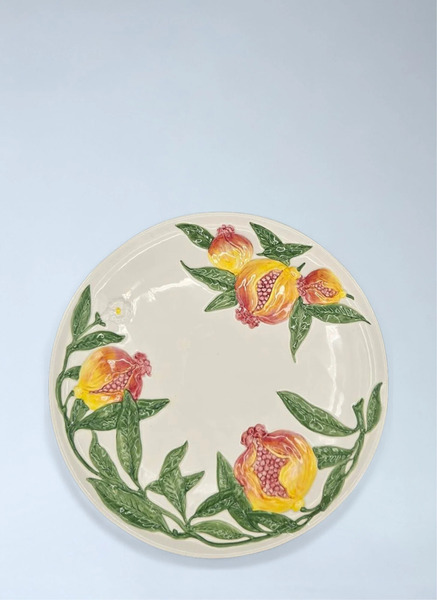 Les-ottomans Les-ottomans Embossed Ceramic Plate -  Kitchen Multicolour One Size 