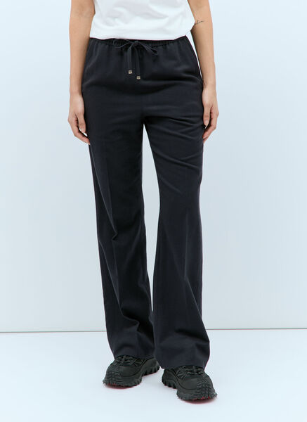  Moncler Moncler Wool-blend Drawstring Trackpants - Frau Track Pants Navy It - 42 