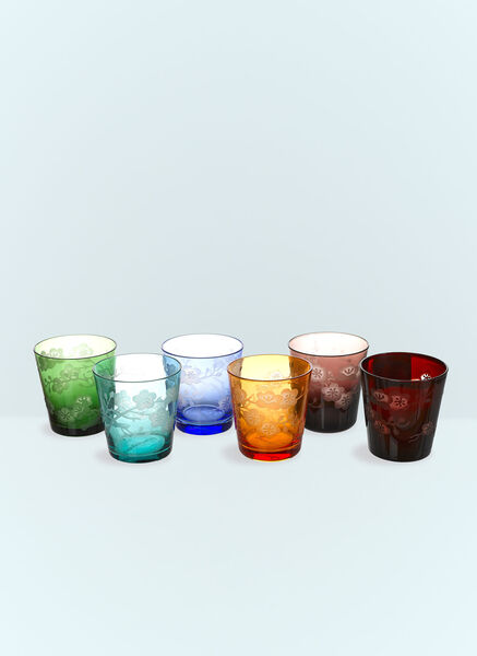  Polspotten Polspotten Blossom Set Of Six Tumblers -  Glassware Multicolour One Size 