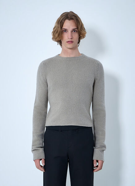  Rier Rier Textured Knit Sweater - Mann Strick Grey L 