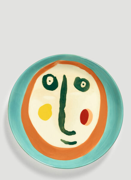  Serax Serax Set Of Four Feast Face 2 Extra Small Plates -  Kitchen Blue One Size 