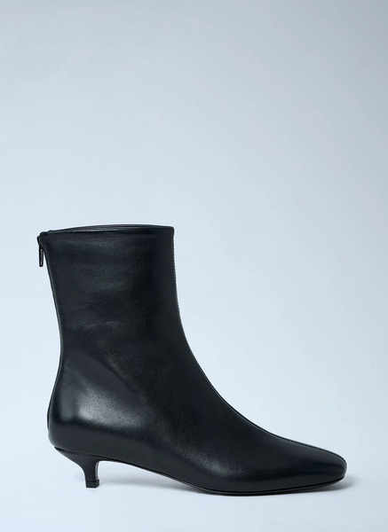  Toteme Toteme Classic Day Leather Ankle Boots - Frau Stiefel Black Eu - 37 