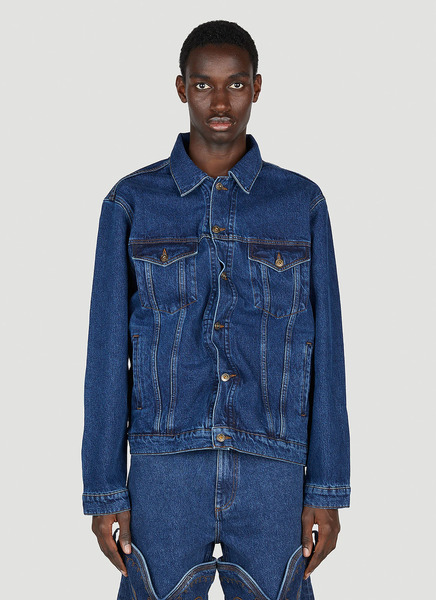  Y/project Y/project Wire Denim Jacket - Mann Jacken Navy L 