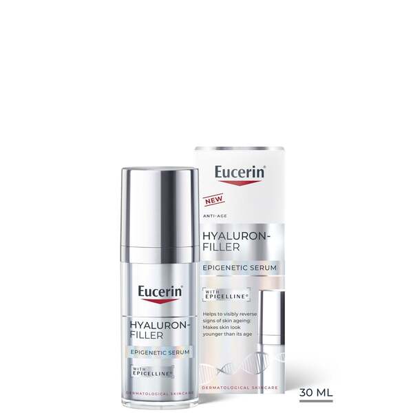  Eucerin Eucerin Hyaluron Filler Epigenetics Serum 30ml & Sun Face Oil Control 50ml Gel Bundle To Protect & Reverse Signs Of Ageing 