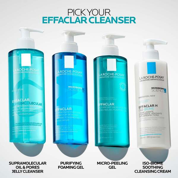  La Roche-posay La Roche Posay Effaclar Supramolecular Face Jelly Cleanser For Oily Skin & Visible Pores With Salicylic Acid & Niacinamide 400ml 