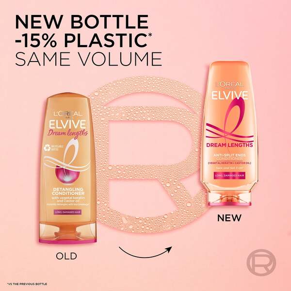  L'oréal Paris Loréal Paris Elvive Dream Lengths Anti Split Ends Conditioner With Vegetal Keratin & Castor Oil For Long Hair 500ml 