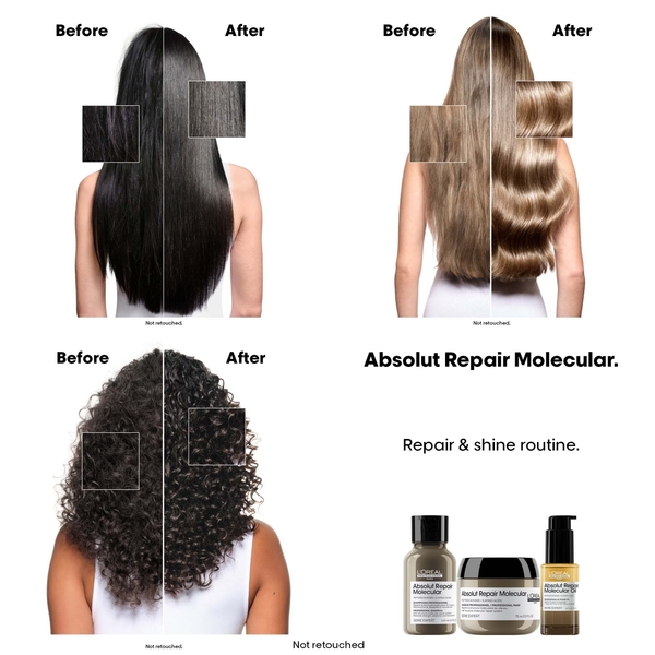  L'oréal Professionnel Loréal Professionnel Mini Protect & Repair Set: Metal Detox Clarifying Shampoo 100ml & Absolut Repair Molecular Hair Oil 
