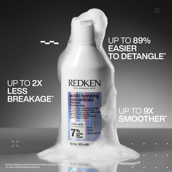  Redken Redken Acidic Bonding Concentrate Shampoo 75ml, Redken Acidic Bonding Concentrate Conditioner 50ml, Redken Acidic Bonding Concentrate Leave In Treatment 150ml & Limited Edition Satin Scrunchie Set Totw Bundle 