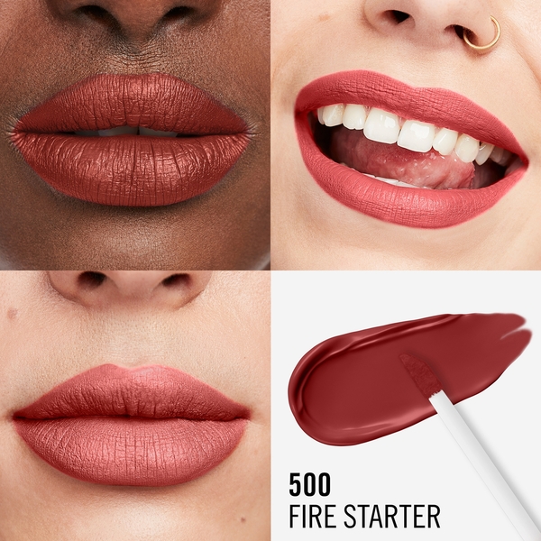  Rimmel Rimmel Lasting Mega Matte Liquid Lip   500 fire Starter 