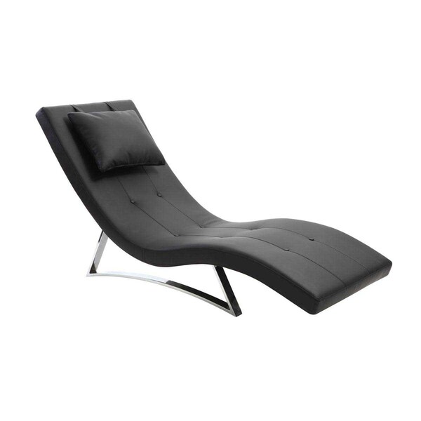  Miliboo Chaise Longue Diseño Negro Monaco 