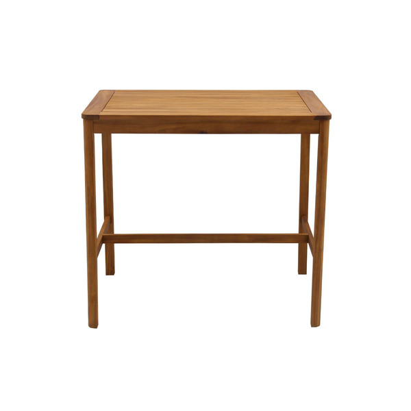  Miliboo Mesa Alta De Jardín Rectangular De Madera Maciza 120 Cm Akis 