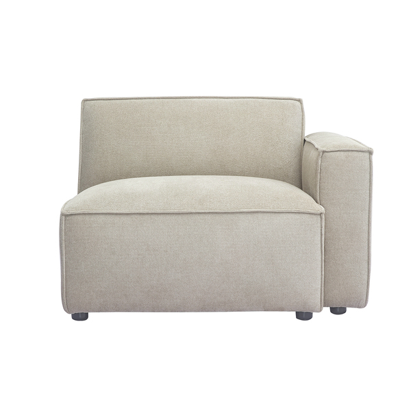  Miliboo Módulo De Esquina Derecha Para Sofá En Tejido Chenilla Texturado Beige Split 