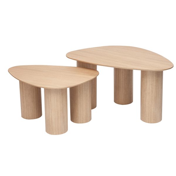  Miliboo Set 2 Mesas De Centro Nido De Madera Clara Foleen 