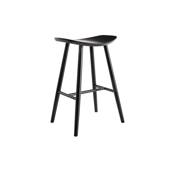  Miliboo Taburete De Bar De Madera Negra H65 Cm Demory 