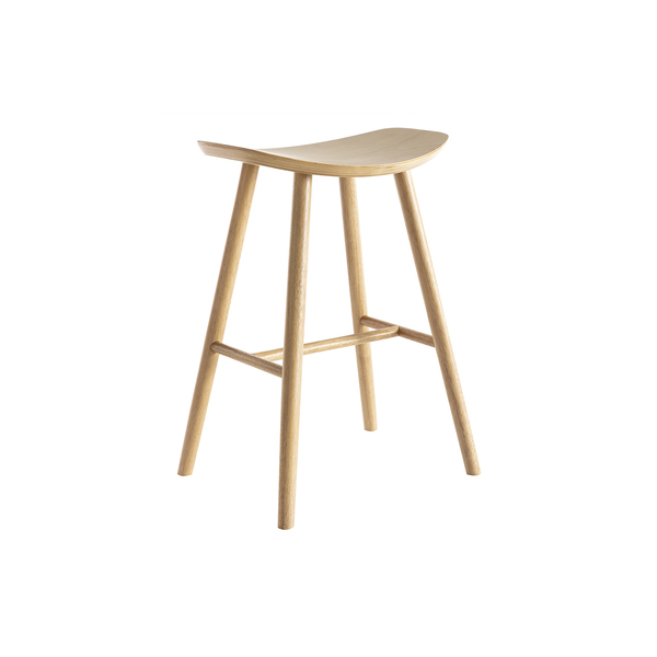  Miliboo Taburete De Barra De Diseño Madera Clara H65 Cm Demory 