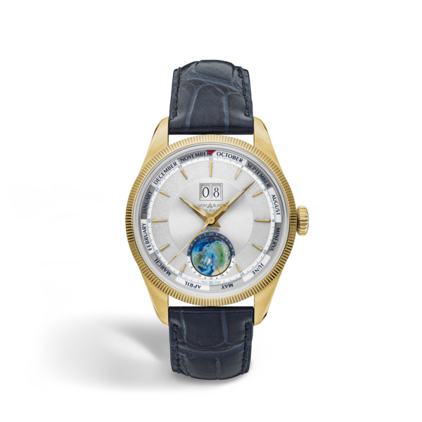  Montblanc - Montblanc 1858 Annual Calendar Geosphere Edición Limitada - 30 Piezas - Color Oro Lima / Azul - Mb134027 - Reloj 
