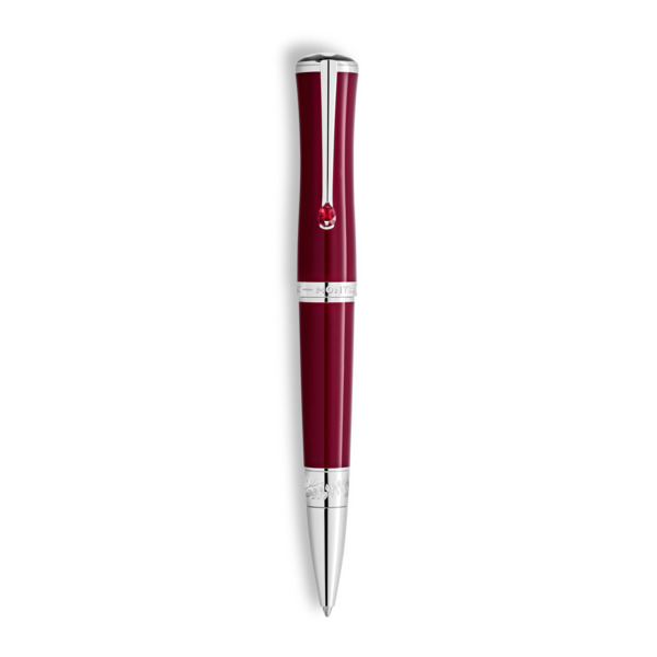  Montblanc - Bolígrafo Montblanc Maria Callas Edición Especial - Rubí - Resina Preciosa - Mb133403 - Bolígrafos 