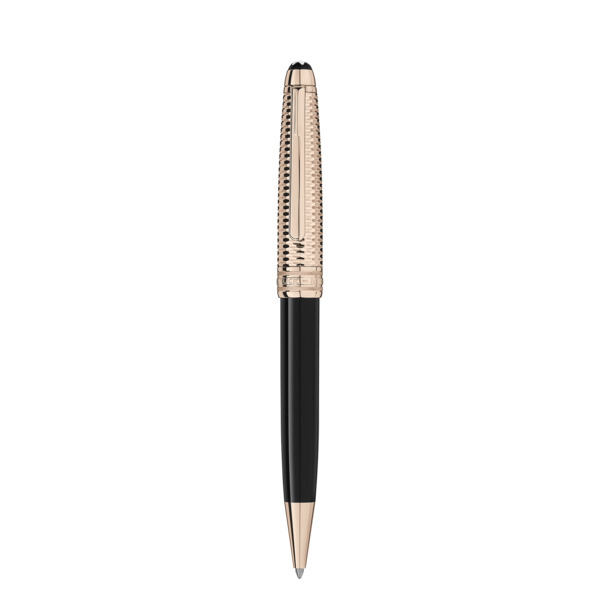  Montblanc - Bolígrafo Meisterstück Geometry Doué Classique - Negro - Metal/resina Preciosa - Mb132507 - Bolígrafos 