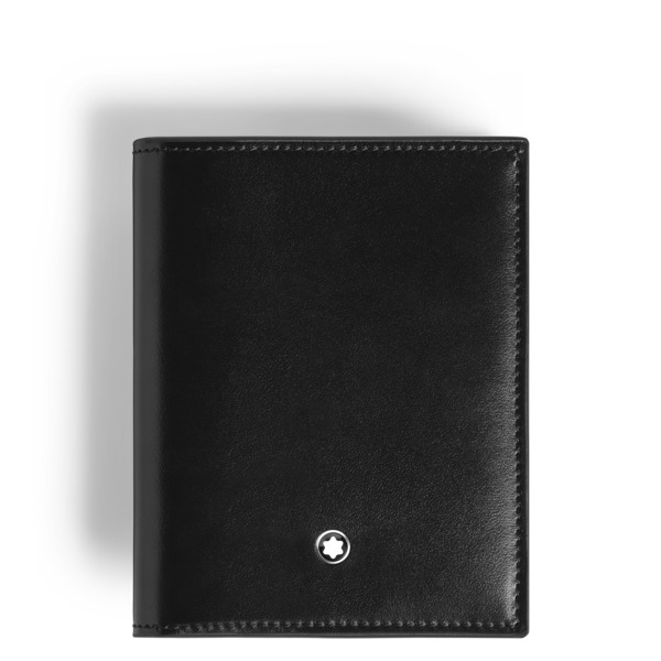  Montblanc - Cartera Compacta Para 6 Tarjetas De Piel Meisterstück - Azul Tinta/negro - Piel - Mb221322 - Carteras 