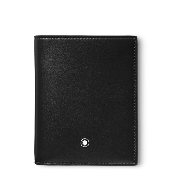  Montblanc - Cartera Compacta Para 6 Tarjetas De Piel Meisterstück - Negro - Piel - Mb129677 - Carteras 