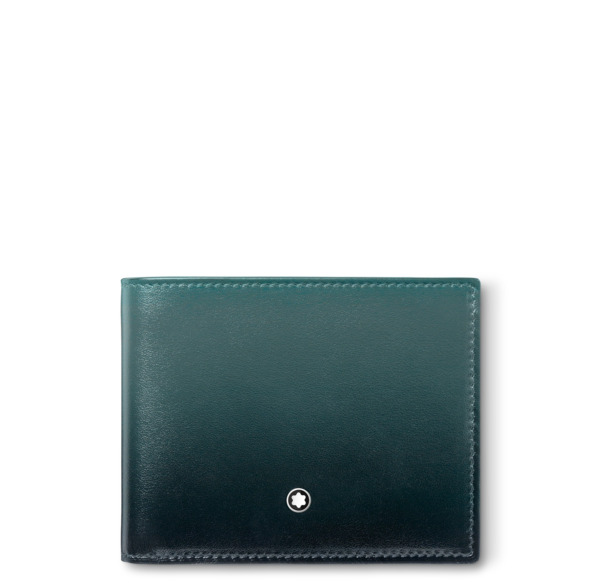  Montblanc - Cartera Para 6 Tarjetas De Piel Meisterstück Sfumato - Verde Británico Sfumato - Piel - Mb198271 - Carteras 
