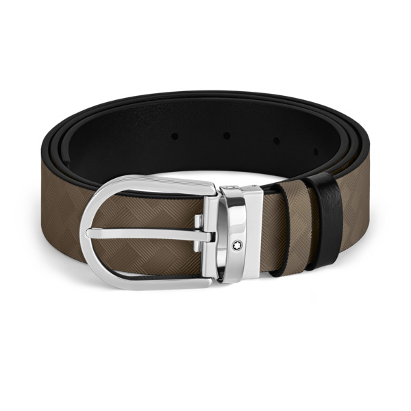 Montblanc - Cinturón Reversible De Piel Extreme De 35 Mm Con Hebilla Horseshoe - Mb220983 - Cinturones 
