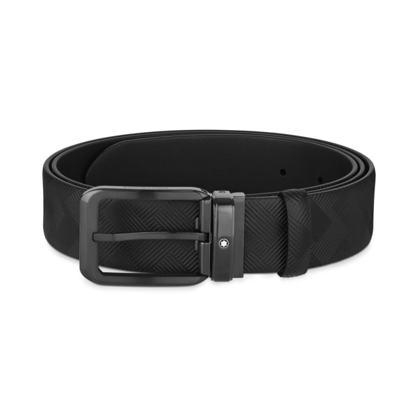  Montblanc - Cinturón Reversible De Piel Extreme De 35 Mm Con Hebilla Rectangular - Negro - Piel - Mb130587 - Cinturones 
