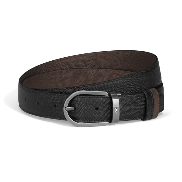  Montblanc - Cinturón Reversible De Piel Sartorial De 30 Mm Con Hebilla En Forma De Herradura - Mb222355 - Cinturones 