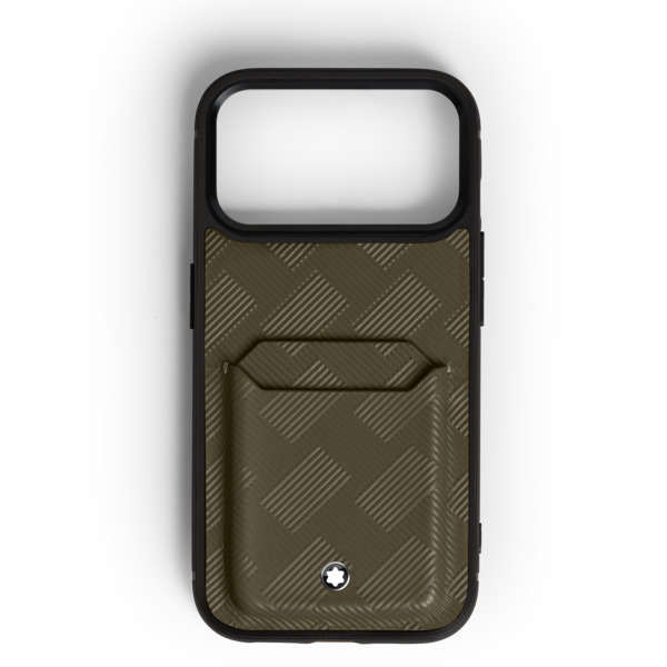  Montblanc - Funda Rígida Para Iphone 17 Pro Con Ranuras Para 2 Tarjetas De Piel Extreme - Caqui - Piel - Mb221666 - Fundas Para Teléfonos 