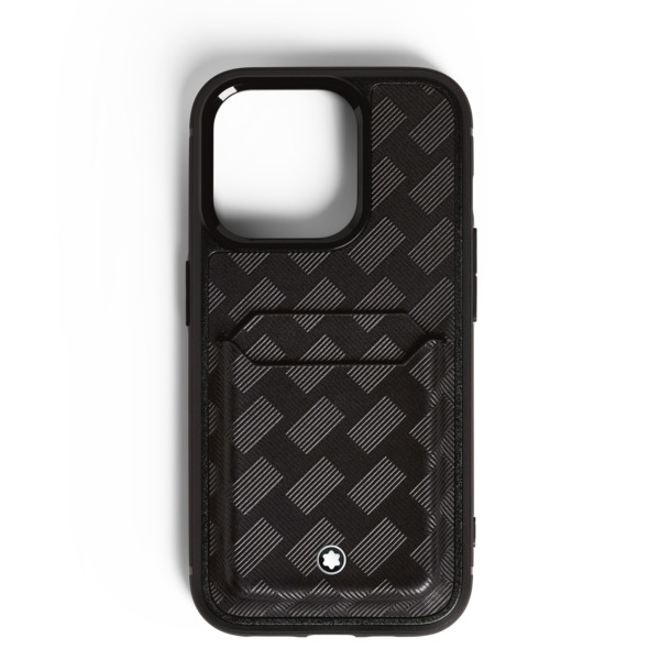  Montblanc - Funda Rígida Para Iphone 16 Pro Con Ranuras Para 2 Tarjetas De Piel Extreme - Negro - Piel - Mb198885 - Fundas Para Teléfonos 