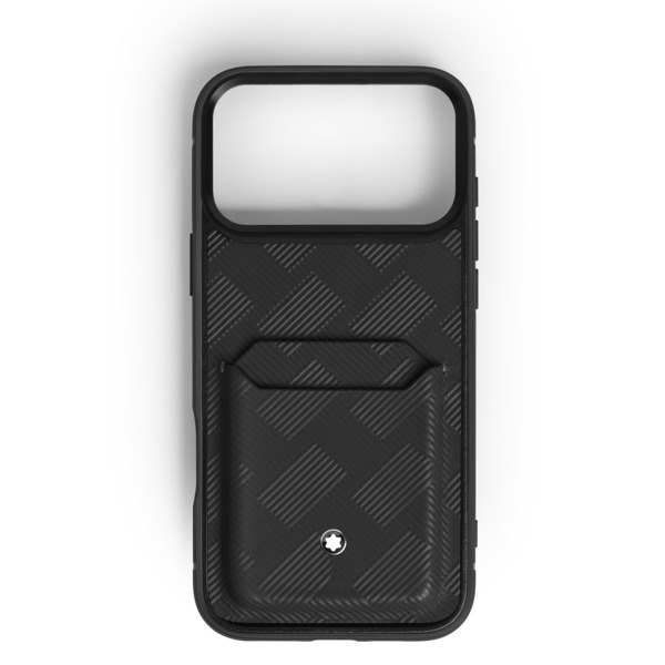  Montblanc - Funda Rígida Para Iphone 17 Pro Max Con Ranuras Para 2 Tarjetas De Piel Extreme - Negro - Piel - Mb220606 - Fundas Para Teléfonos 