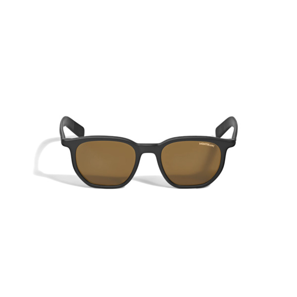  Montblanc - Gafas De Sol Cuadradas Con Montura De Acetato Negra - Negro - Acetato Inyectado - Mb135577 - Gafas De Sol 