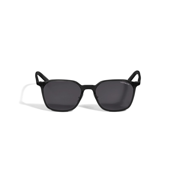  Montblanc - Gafas De Sol Ovaladas Con Montura De Acetato Negra - Negro - Acetato Inyectado - Mb135566 - Gafas De Sol 